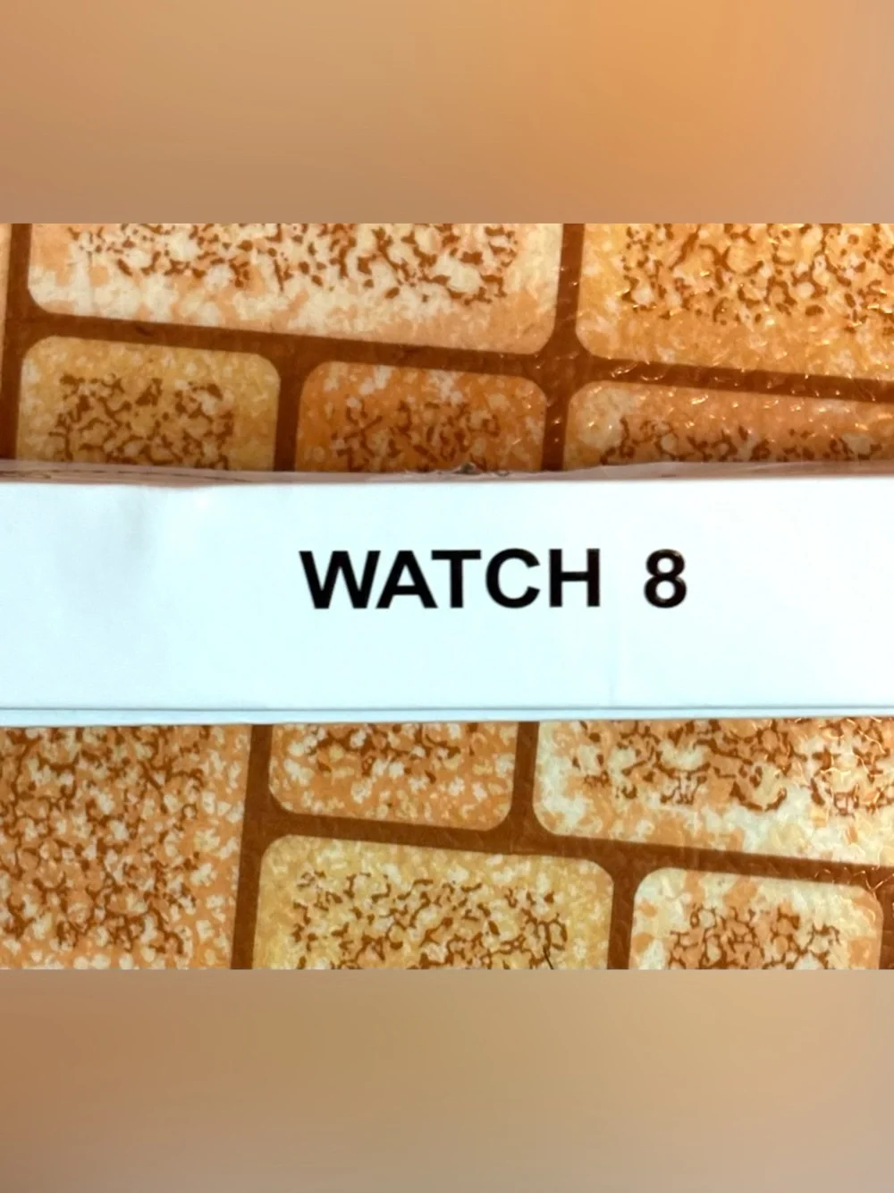 Watch 8 Smartwatch - Silver and Black with White Wristband.